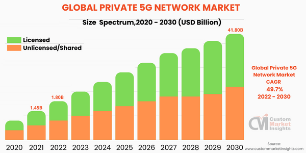 Global Private 5G Network Market ( by Spectrum) 