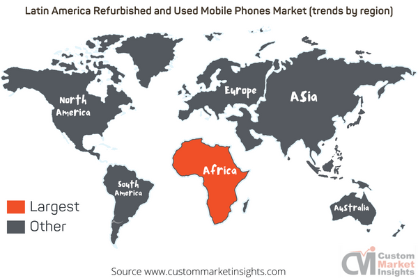 Latin America Refurbished and Used Mobile Phones Market (trends by region)
